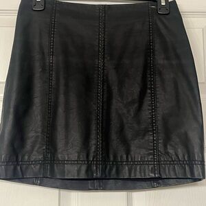 Free People Black Mini Skirt